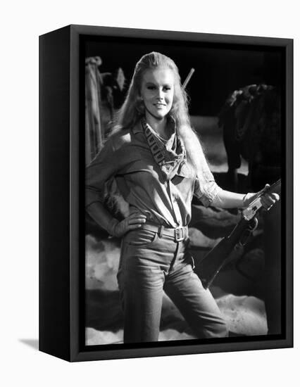 Les Voleurs by Trains THE TRAIN ROBBERS by BurtKennedy with Ann-Margret, 1973 (b/w photo)-null-Framed Stretched Canvas