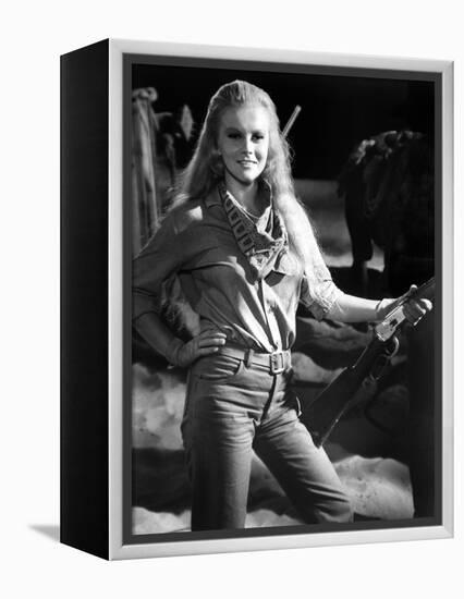 Les Voleurs by Trains THE TRAIN ROBBERS by BurtKennedy with Ann-Margret, 1973 (b/w photo)-null-Framed Stretched Canvas