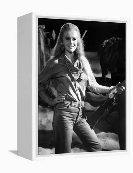 Les Voleurs by Trains THE TRAIN ROBBERS by BurtKennedy with Ann-Margret, 1973 (b/w photo)-null-Framed Stretched Canvas