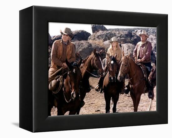 Les Voleurs by Trains THE TRAIN ROBBERS by BurtKennedy with Ben Johnson, Ann-Margret and John Wayne-null-Framed Stretched Canvas