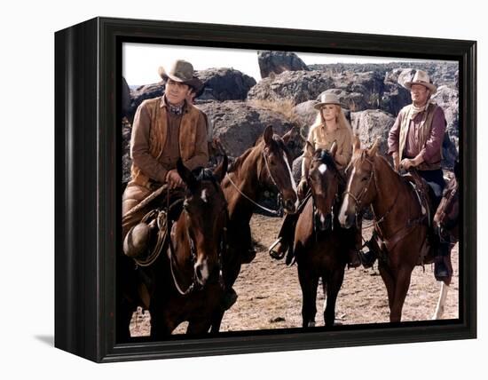 Les Voleurs by Trains THE TRAIN ROBBERS by BurtKennedy with Ben Johnson, Ann-Margret and John Wayne-null-Framed Stretched Canvas