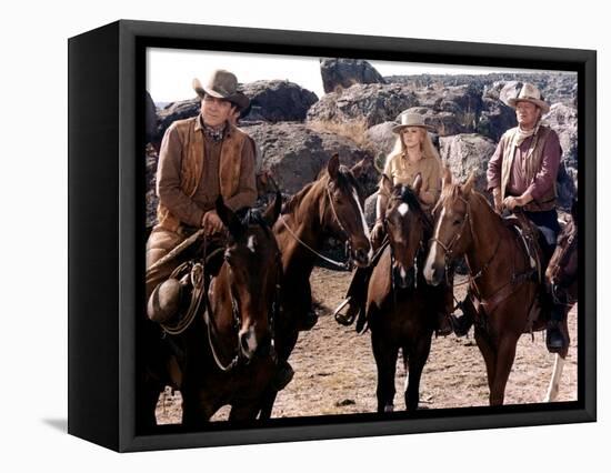 Les Voleurs by Trains THE TRAIN ROBBERS by BurtKennedy with Ben Johnson, Ann-Margret and John Wayne-null-Framed Stretched Canvas