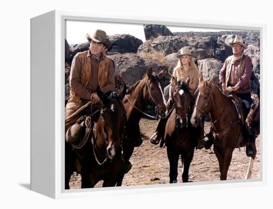 Les Voleurs by Trains THE TRAIN ROBBERS by BurtKennedy with Ben Johnson, Ann-Margret and John Wayne-null-Framed Stretched Canvas