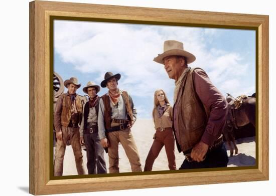 Les Voleurs by Trains THE TRAIN ROBBERS by BurtKennedy with Ben Johnson, Christopher George, Rod Ta-null-Framed Stretched Canvas