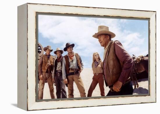 Les Voleurs by Trains THE TRAIN ROBBERS by BurtKennedy with Ben Johnson, Christopher George, Rod Ta-null-Framed Stretched Canvas