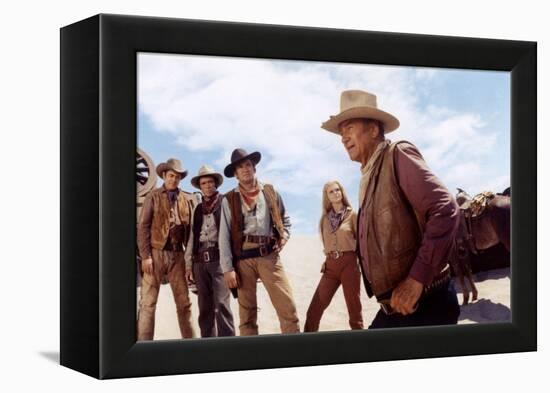 Les Voleurs by Trains THE TRAIN ROBBERS by BurtKennedy with Ben Johnson, Christopher George, Rod Ta-null-Framed Stretched Canvas