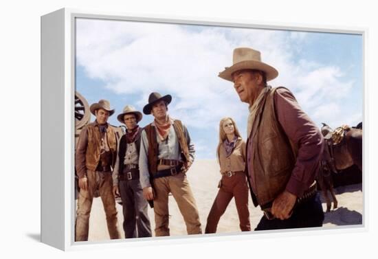 Les Voleurs by Trains THE TRAIN ROBBERS by BurtKennedy with Ben Johnson, Christopher George, Rod Ta-null-Framed Stretched Canvas