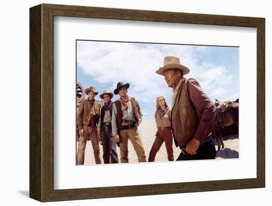 Les Voleurs by Trains THE TRAIN ROBBERS by BurtKennedy with Ben Johnson, Christopher George, Rod Ta-null-Framed Photo