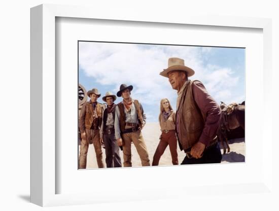 Les Voleurs by Trains THE TRAIN ROBBERS by BurtKennedy with Ben Johnson, Christopher George, Rod Ta-null-Framed Photo