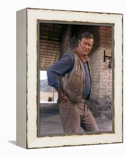 Les Voleurs by Trains THE TRAIN ROBBERS by BurtKennedy with John Wayne, 1973 (photo)-null-Framed Stretched Canvas