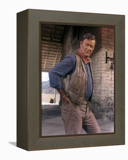 Les Voleurs by Trains THE TRAIN ROBBERS by BurtKennedy with John Wayne, 1973 (photo)-null-Framed Stretched Canvas