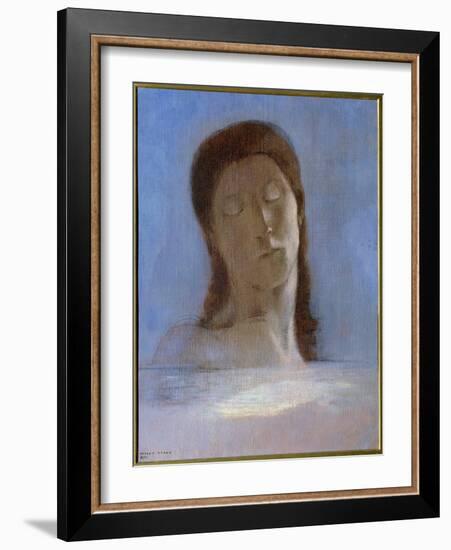 Les Yeux Clos Painting by Odilon Redon (1840-1916) 1890 Sun. 0,44X0,36 M - Musee D'orsay Paris - Ey-Odilon Redon-Framed Giclee Print