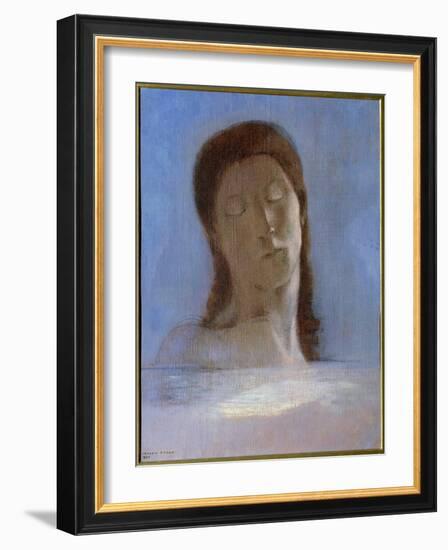 Les Yeux Clos Painting by Odilon Redon (1840-1916) 1890 Sun. 0,44X0,36 M - Musee D'orsay Paris - Ey-Odilon Redon-Framed Giclee Print