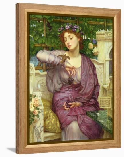 Lesbia and Her Sparrow-Edward John Poynter-Framed Premier Image Canvas