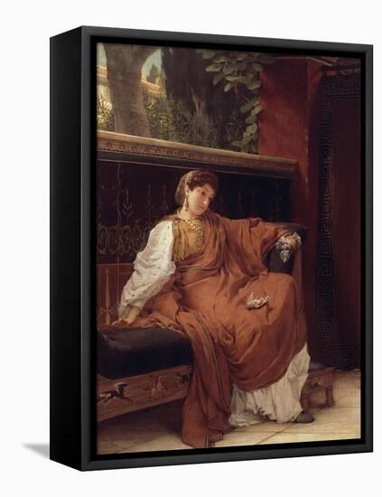 Lesbia Weeping over a Sparrow, 1866-Sir Lawrence Alma-Tadema-Framed Premier Image Canvas