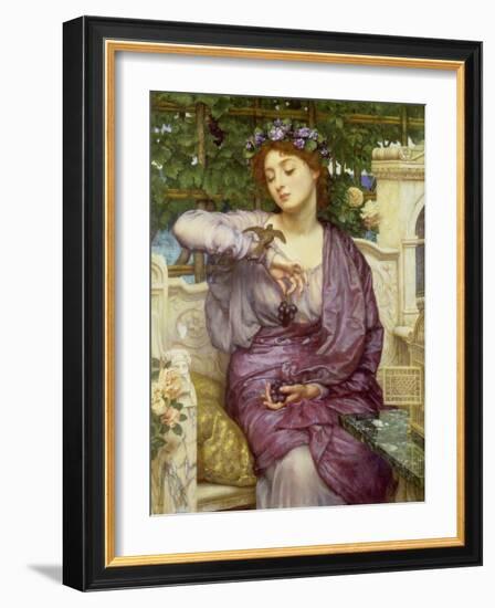 Lesbia with Her Sparrow, 1907-Edward John Poynter-Framed Giclee Print