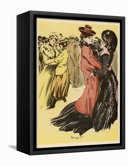 Lesbian Dance Hall Paris-Minartz-Framed Premier Image Canvas