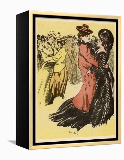 Lesbian Dance Hall Paris-Minartz-Framed Premier Image Canvas