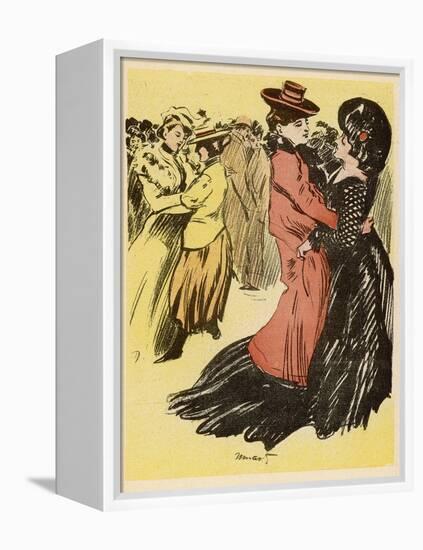 Lesbian Dance Hall Paris-Minartz-Framed Premier Image Canvas