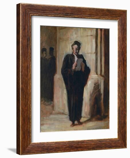 Lesender Advokat-Honoré Daumier-Framed Giclee Print