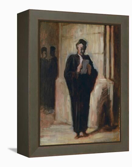 Lesender Advokat-Honoré Daumier-Framed Premier Image Canvas