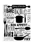 Culinary Love 1 (black & white)-Leslie Fuqua-Art Print