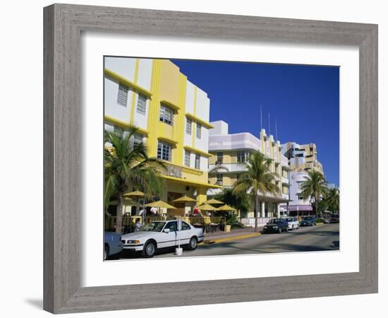 Leslie Hotel, Ocean Drive, Art Deco District, South Beach, Miami Beach, Miami, Florida, USA-Amanda Hall-Framed Photographic Print