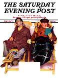 "Two Men in Deck Chairs," Saturday Evening Post Cover, January 16, 1937-Leslie Thrasher-Giclee Print