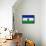 Lesotho Flag Design with Wood Patterning - Flags of the World Series-Philippe Hugonnard-Framed Stretched Canvas displayed on a wall