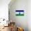 Lesotho Flag Design with Wood Patterning - Flags of the World Series-Philippe Hugonnard-Mounted Art Print displayed on a wall