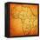 Lesotho on Actual Map of Africa-michal812-Framed Stretched Canvas