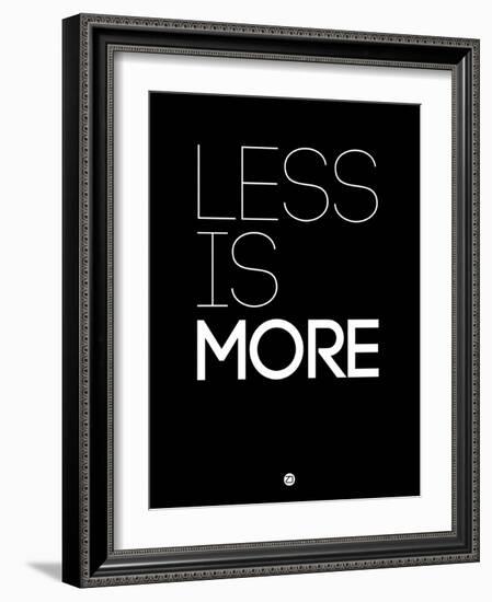 Less Is More Black-NaxArt-Framed Art Print