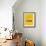 Less Is More Yellow-NaxArt-Framed Art Print displayed on a wall