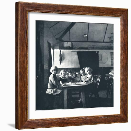 'Lessons for London children in the village hall', 1941-Cecil Beaton-Framed Photographic Print