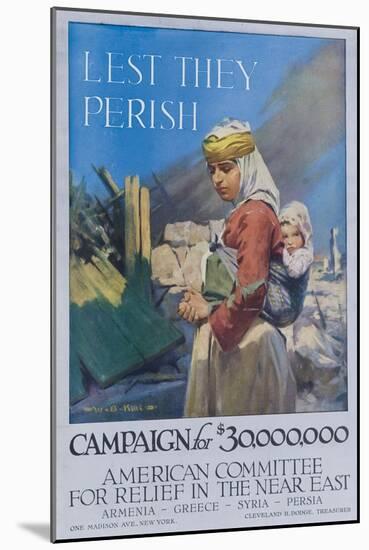 Lest They Perish Poster-null-Mounted Giclee Print