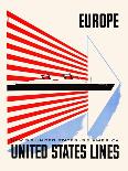 Europe-United States Lines-Lester Beall-Art Print