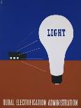 Light: Rural Electrification Administration Poster-Lester Beall-Premium Photographic Print