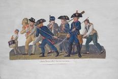 Citizens Contributing their Assignats to Equip a Young Man for War (Gouache on Card)-Lesueur Brothers-Giclee Print