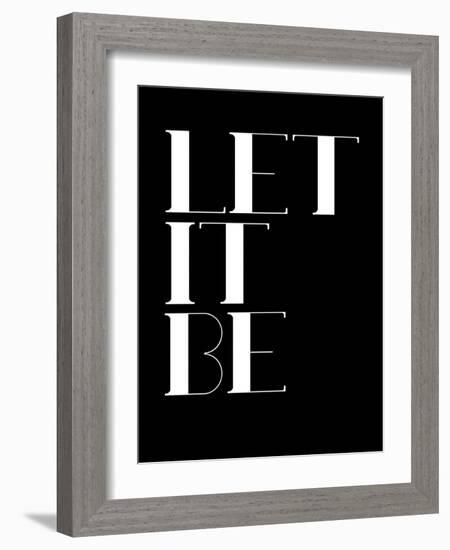 Let it Be Black-NaxArt-Framed Art Print