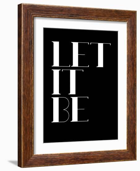 Let it Be Black-NaxArt-Framed Art Print