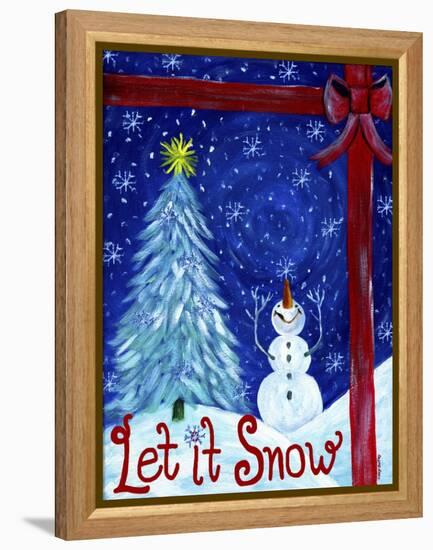 Let It Snow Christmas Tree-Cheryl Bartley-Framed Premier Image Canvas