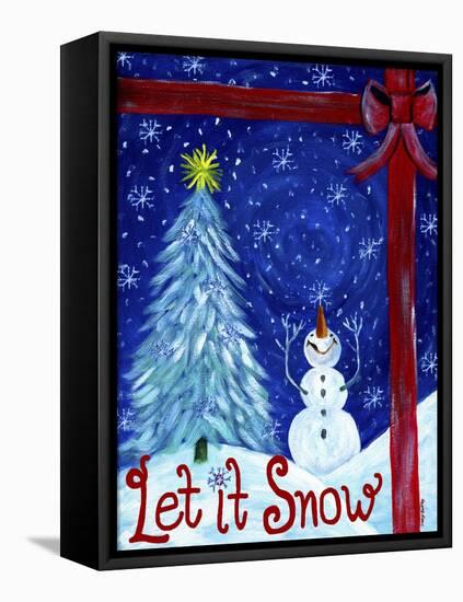 Let It Snow Christmas Tree-Cheryl Bartley-Framed Premier Image Canvas