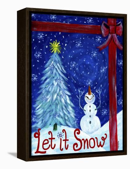 Let It Snow Christmas Tree-Cheryl Bartley-Framed Premier Image Canvas