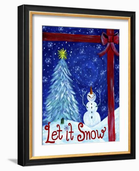 Let It Snow Christmas Tree-Cheryl Bartley-Framed Giclee Print