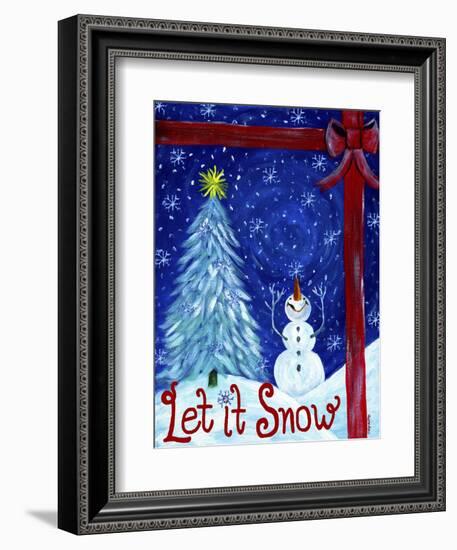 Let It Snow Christmas Tree-Cheryl Bartley-Framed Giclee Print