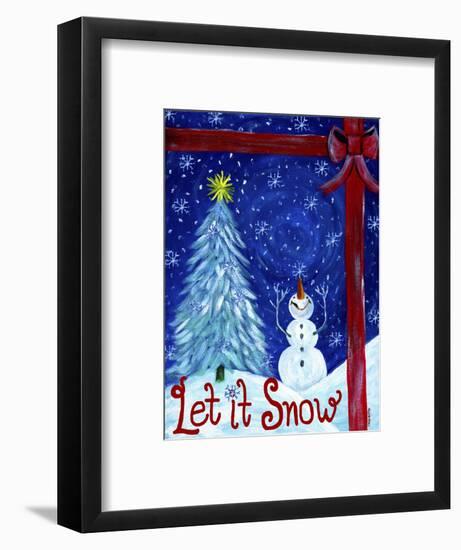 Let It Snow Christmas Tree-Cheryl Bartley-Framed Premium Giclee Print