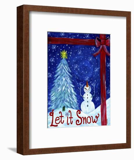 Let It Snow Christmas Tree-Cheryl Bartley-Framed Premium Giclee Print