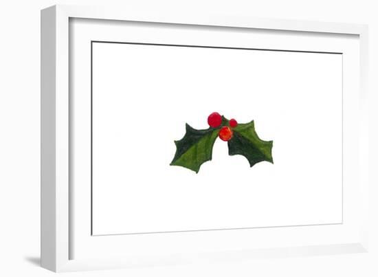 Let it Snow - Holly Berries-Peggy Harris-Framed Giclee Print