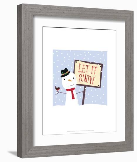 Let It Snow - Wink Designs Contemporary Print-Michelle Lancaster-Framed Art Print