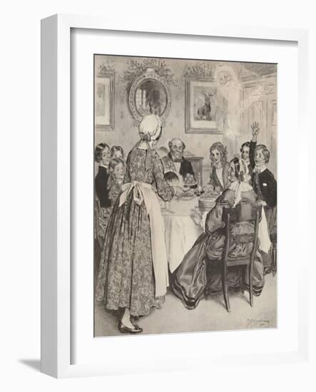 Let Me Think of the Comfortable Family Dinners., 1862, (1923)-Charles Edmund Brock-Framed Giclee Print